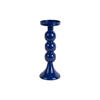 KERZENHALTER Funky Blau 8.5/8.5/23 cm - Dunkelblau, Metall (8.5/23/8.5cm) - Present Time