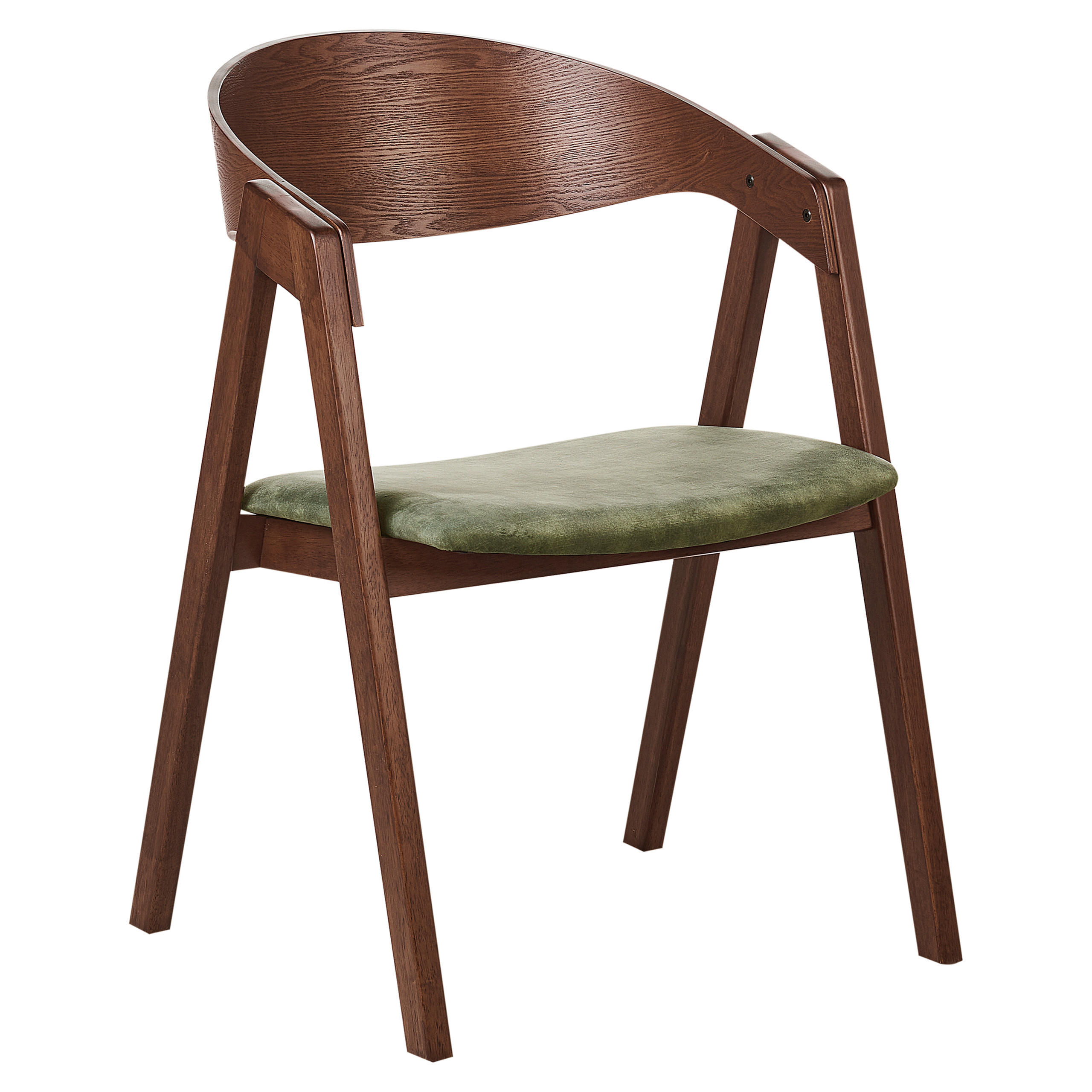 Thumbnail - Beliani Esszimmerstuhl, Braun, Dunkelgrün, Holzwerkstoff, 56x79x44 cm, Esszimmer, Stühle, Esszimmerstühle, Armlehnenstüh...