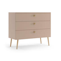 KOMMODE Ikon 100 Beige, Schubladenkommode - Beige, Holzwerkstoff (100/85/41cm) - Bettso
