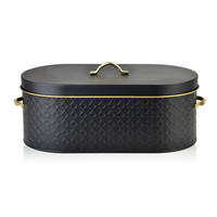 BROTKASTEN Sandy Schwarz 34/18/13 cm Metall - Schwarz, Metall (18/13/34cm) - Mondex