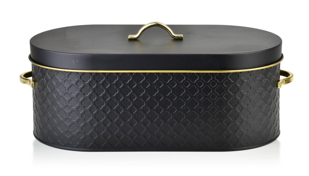 BROTKASTEN Sandy Schwarz 34/18/13 cm Metall - Schwarz, Metall (18/13/34cm) - Mondex