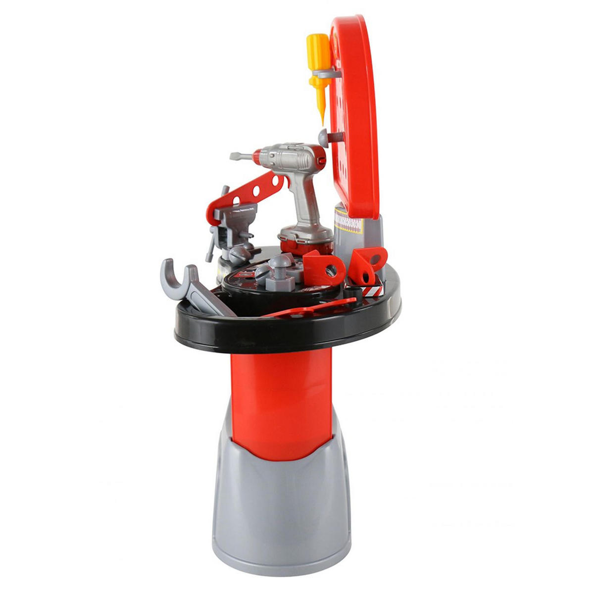 SPIELERKZEUG Kinderwerkstatt 43221 rot Werkzeugwagen, Elektroschrauber, Schraubendreher, Zubehör, Kunststoff - Rot, Kunststoff (30/75/49cm) - Polesie