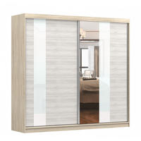 SCHWEBETÜRENSCHRANK Multi 32 Sonoma Eiche/Kathult Weiß 233 cm - Sonoma Eiche, Naturmaterialien (233/218/61cm)