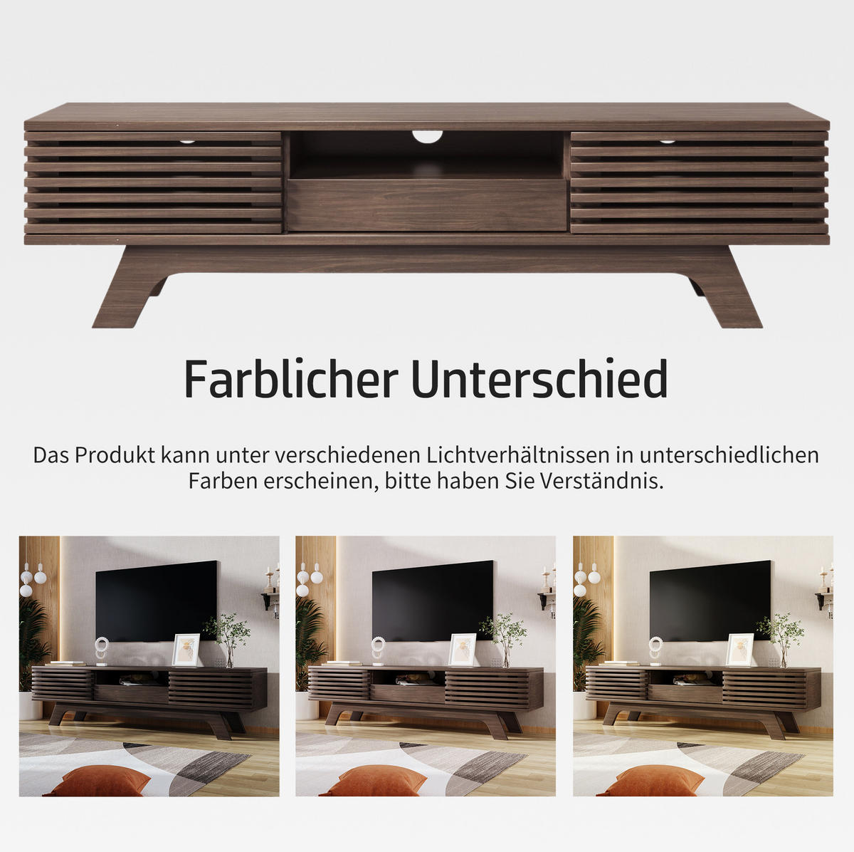 LOWBOARD 150/35/44 cm in Natur aus Spanplatte mit 2 Türen und Schublade - Hellbraun, Holzwerkstoff (35/44/150cm) - OKMYHOME