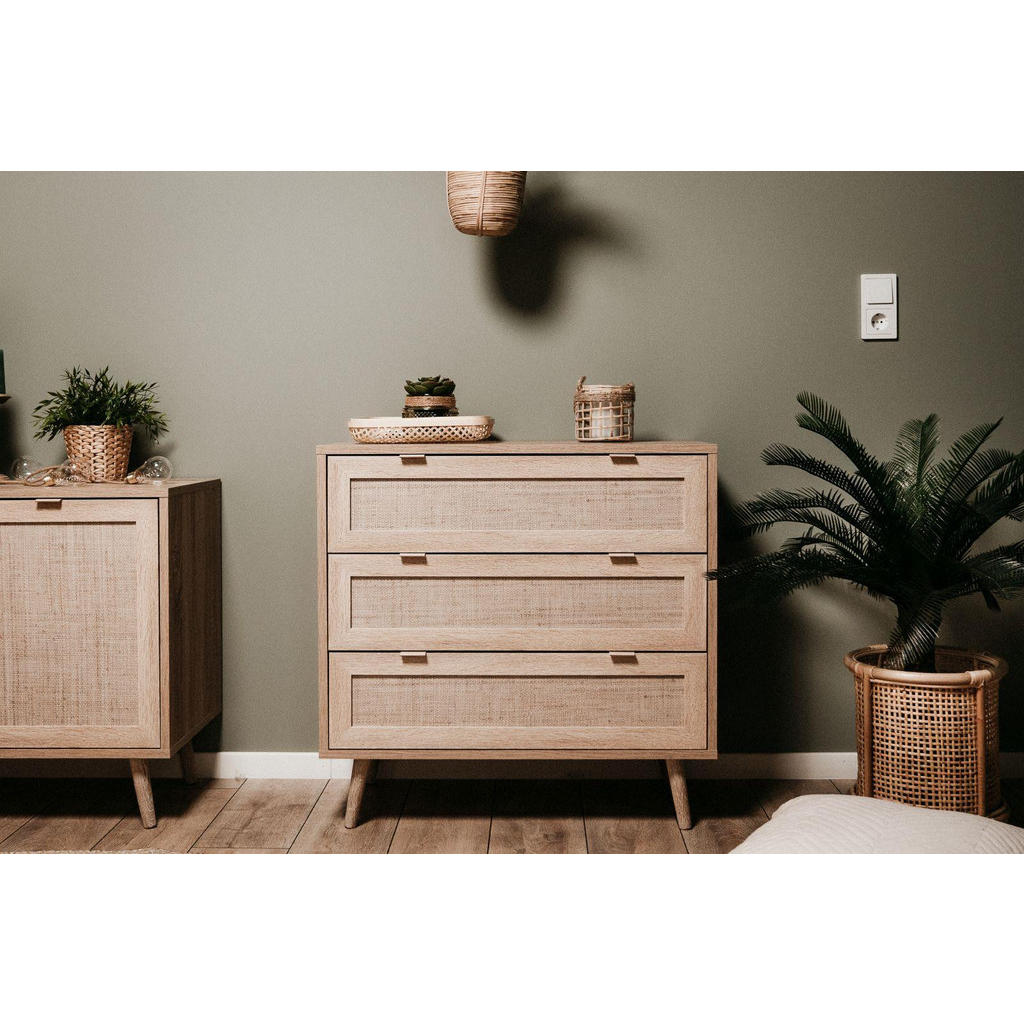 Thumbnail - möbelvita Kommode, Sonoma Eiche, Kunststoff, 80x80x40 cm, Wohnzimmer, Kommoden & Sideboards, Kommoden