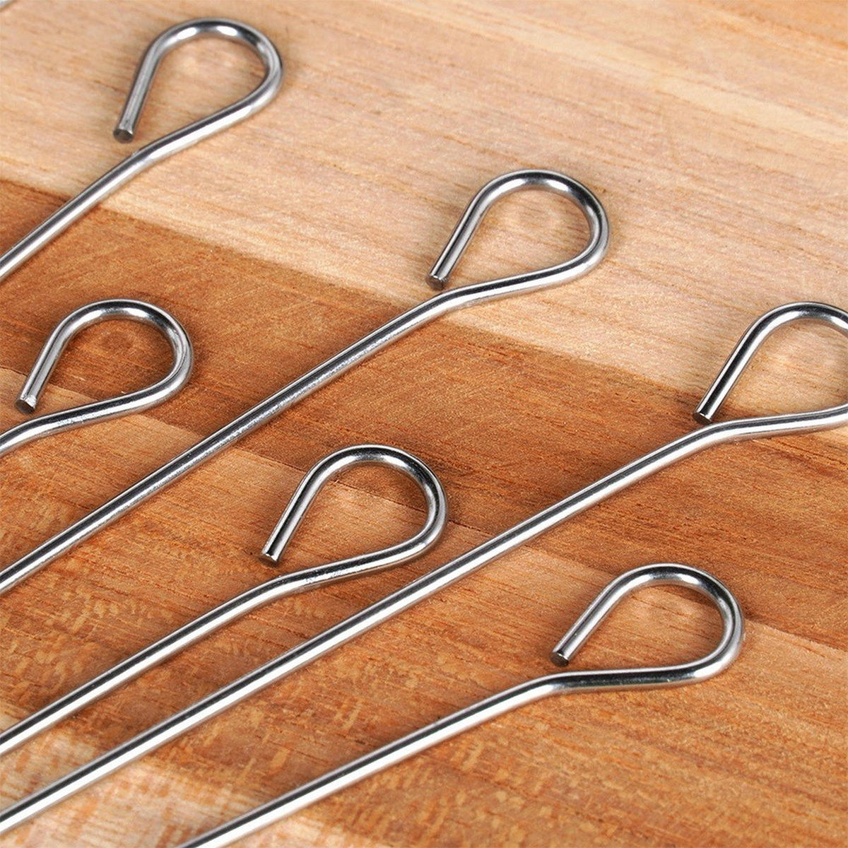 SPIESSE für Rouladen Fleisch Stahl 10 cm 10 Stück. - Silberfarben, Metall (10cm) - Orion 