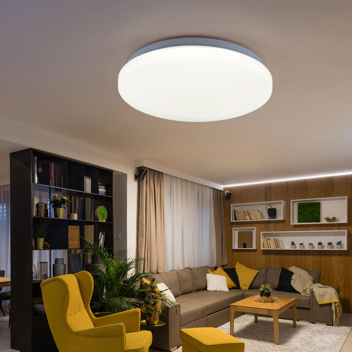 LED DECKENLEUCHTE Metall Weiß Rund - Weiß, Metall (29/6.5/6.5cm)