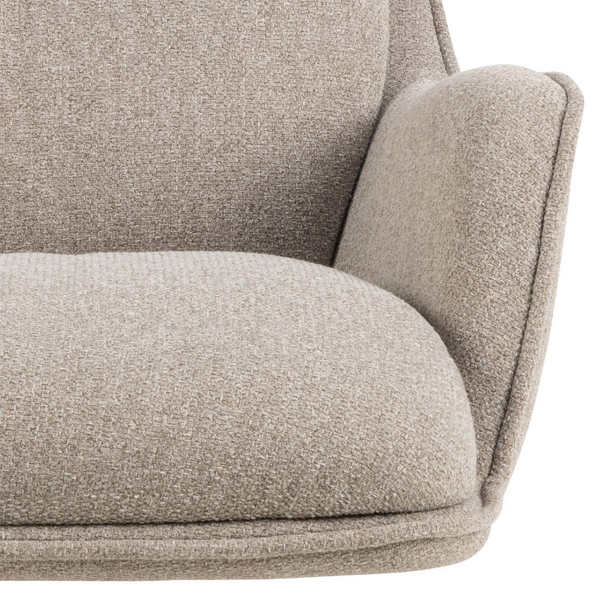 SESSEL, Bosley, Beige, Stoff, 72 x 84 x 93 cm - Beige, Textil/Metall (72/93/84cm) - ebuy24