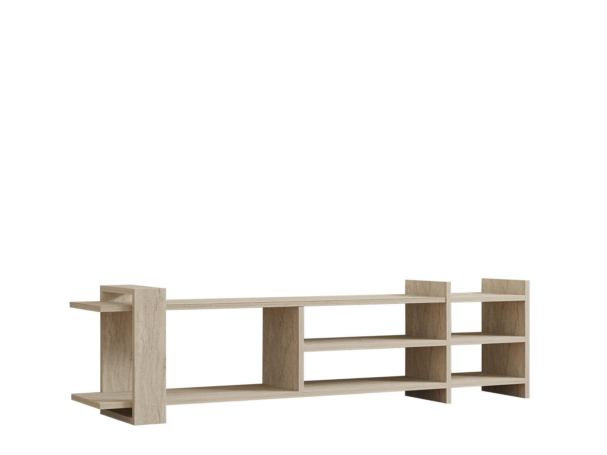 TV-MÖBEL Zeyna Travertin - Beige, Holz (156/40/29cm) - Habitat Garten