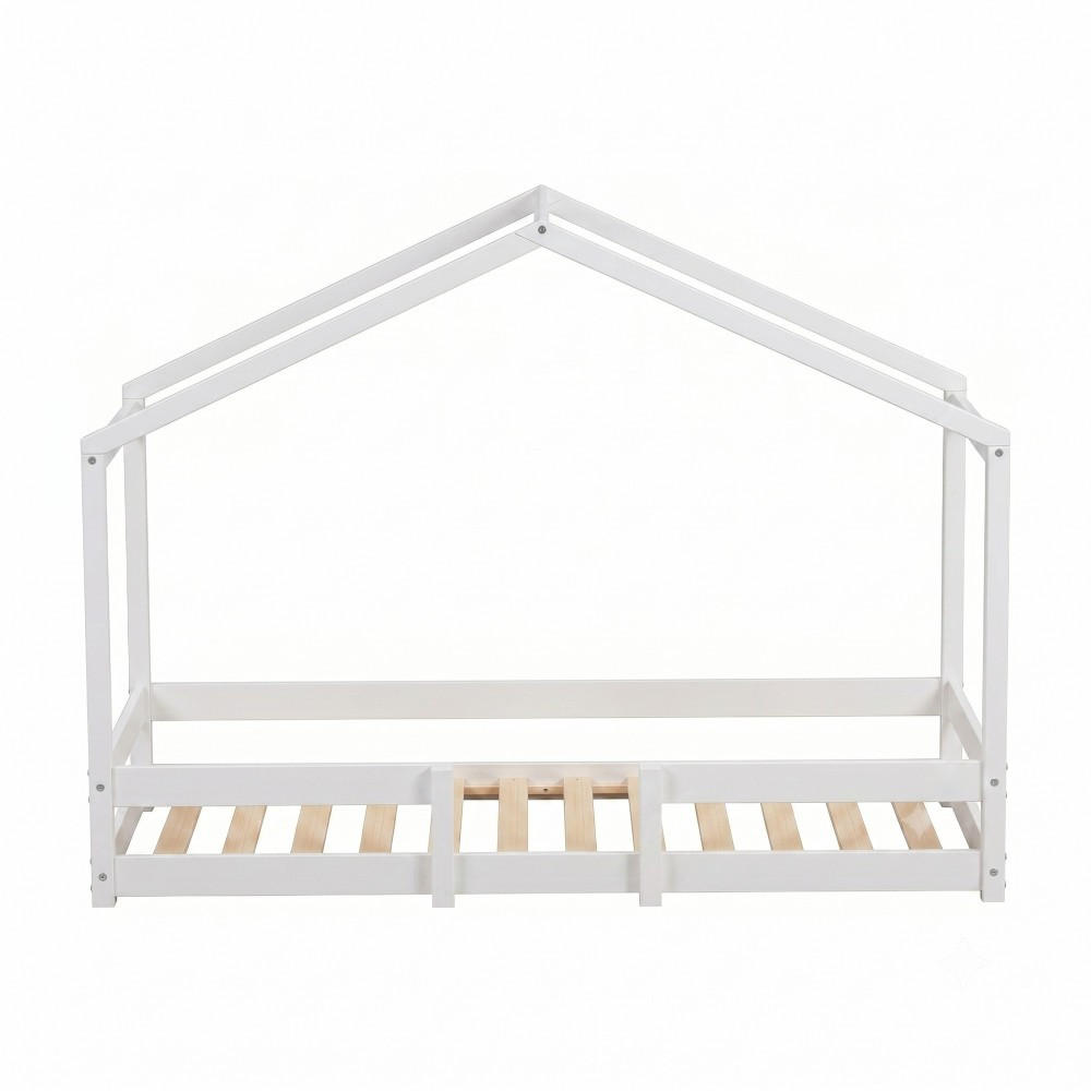 HAUSBETT INDIANA mit Lattenrost / Kinderbett 90x190 - Weiß - Weiß, Holz (90/190cm) - Weber Industries