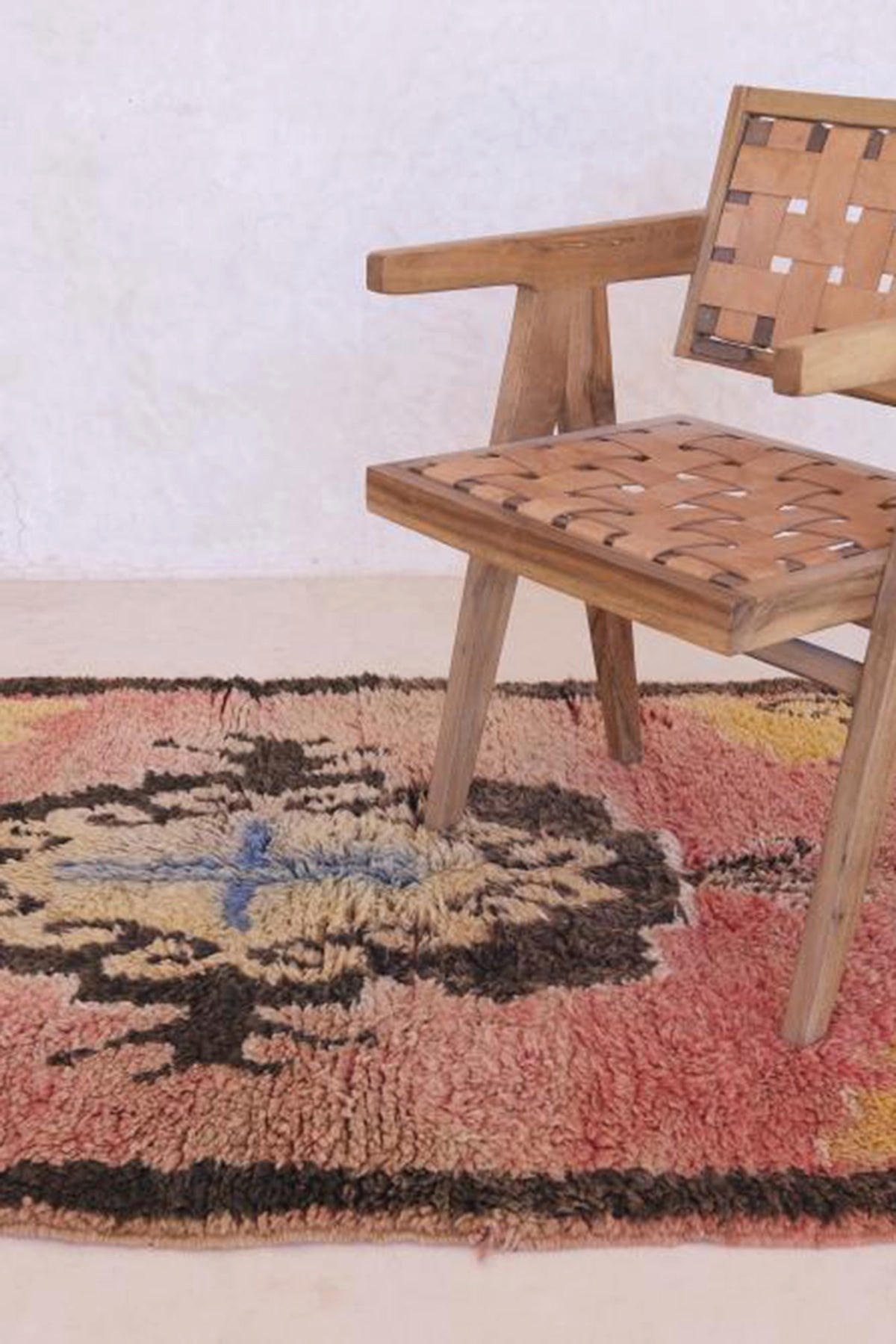 BERBERTEPPICH aus reiner Wolle 112x 207 cm - Pink, Naturmaterialien (112/207cm) - AFK Living