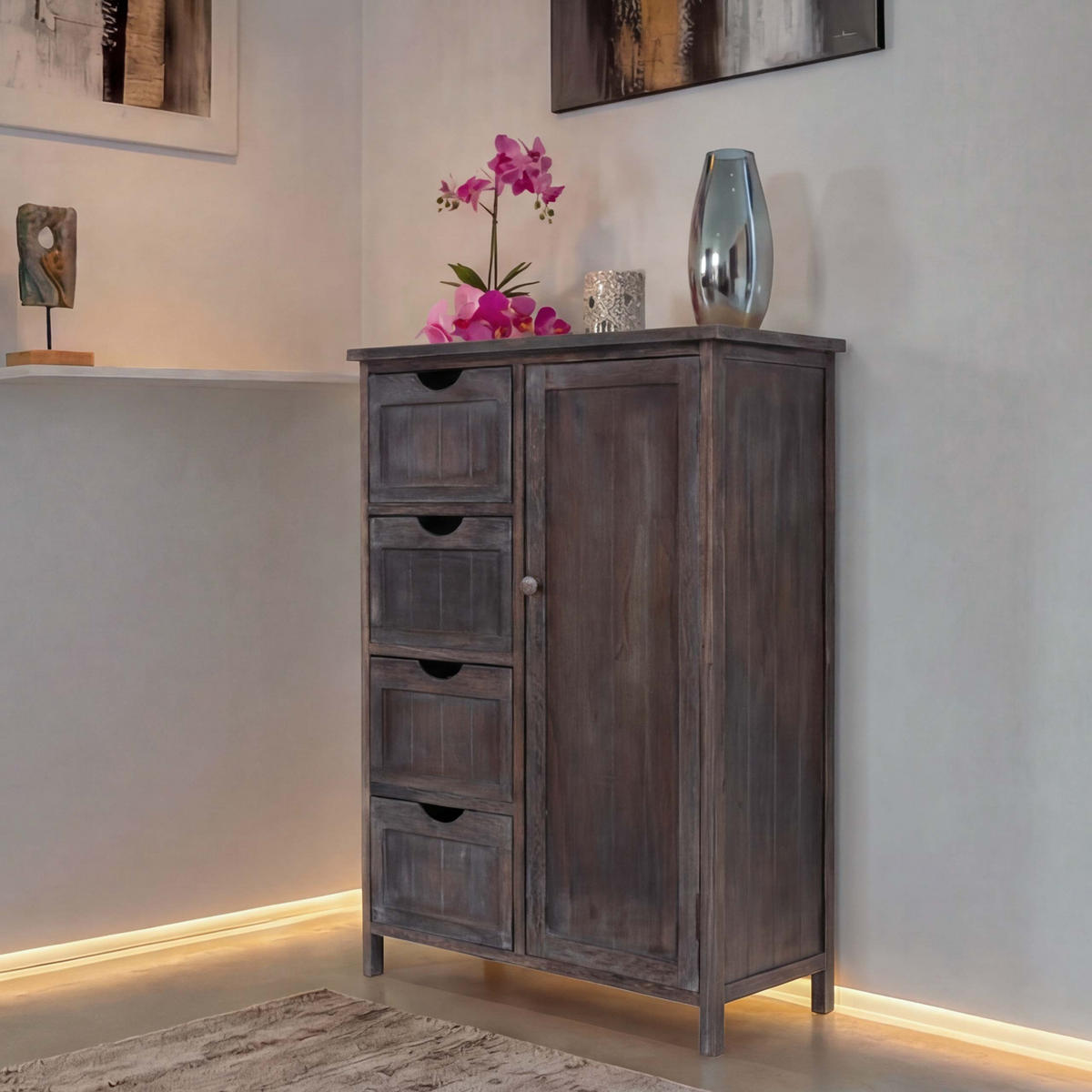 KOMMODE Braun - Braun, Holz (55/82/30cm) - MCW