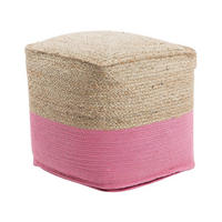 POUF Kirama 44/44/44 cm - Beige, Naturmaterialen (44/44/44cm) - Beliani