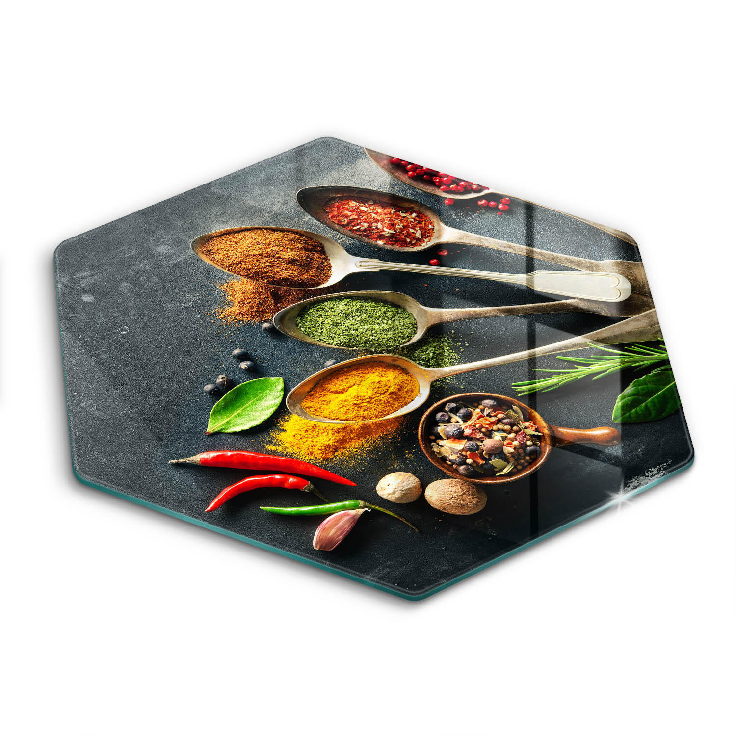 Wallfluent Glasplatte Mehrfarbig 40x40 cm