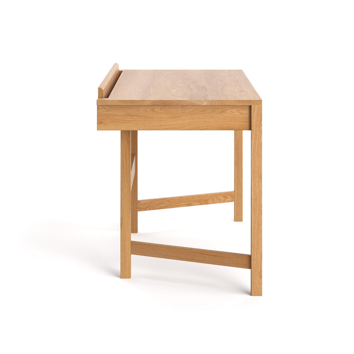 SCHREIBTISCH Essa aus massivem Eichenholz - Eichefarben/Braun, Holz (63/140/78cm) - Danzz