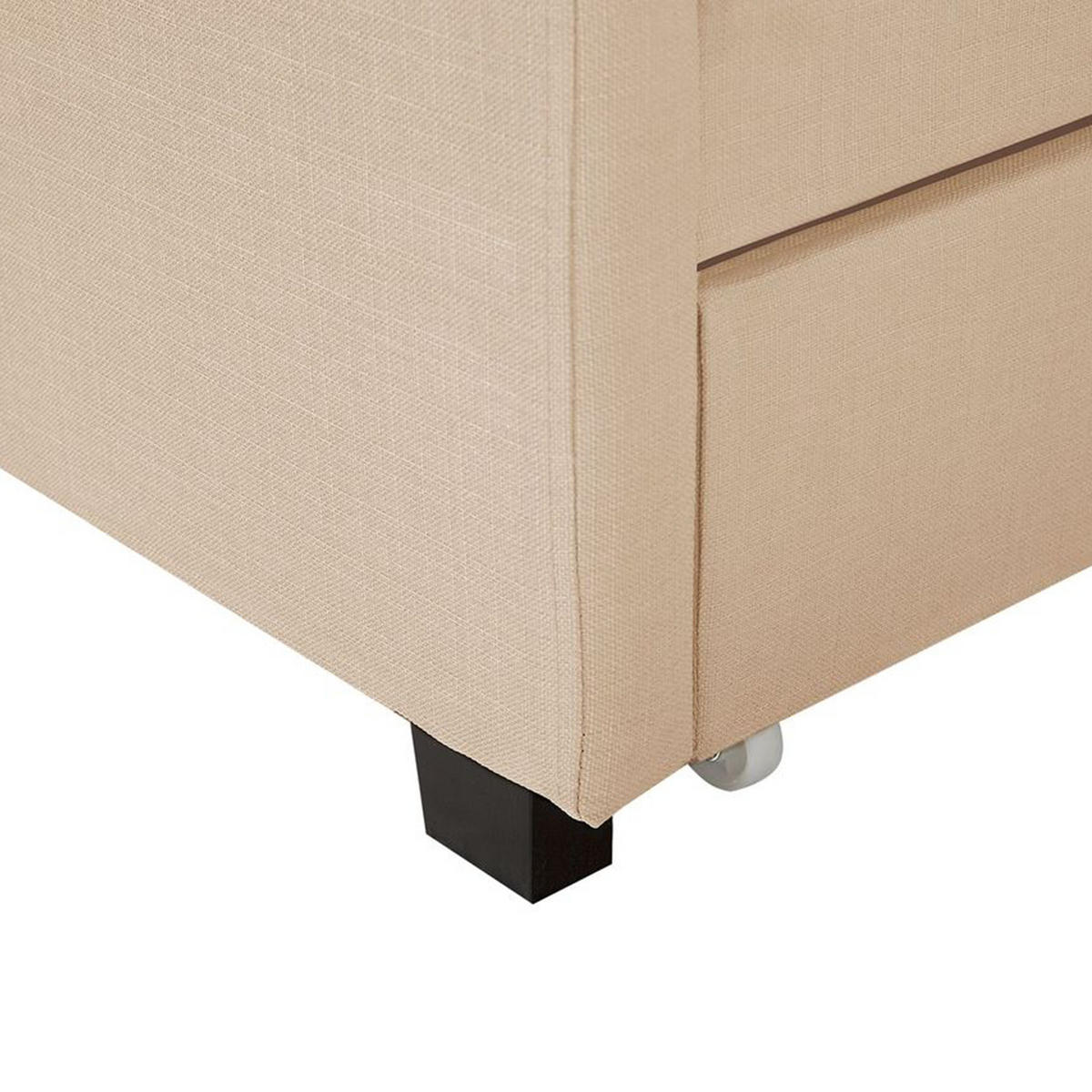 POLSTERBETT 160/200cm Beige Montpellier - Beige, Textil (160/200cm) - Beliani