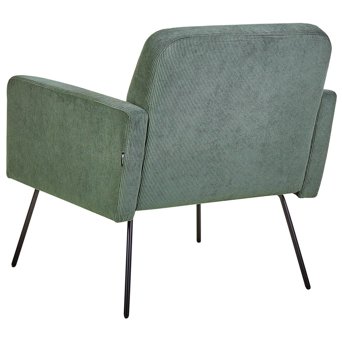 SESSEL Cord Grün Narken - Grün, Textil/Metall (72/77/76cm) - Beliani