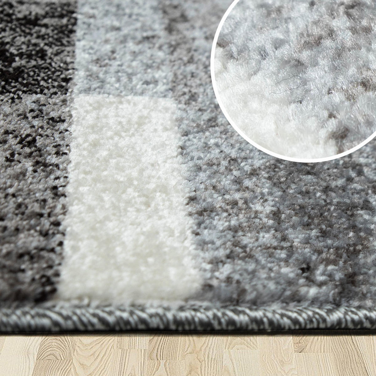 BETTUMRANDUNG Phönix abstraktes Design grau 1 x 67 x 340 cm, 2 x 67 x 140 cm Set 3-teilig - Grau, Kunststoff/Textil (67/620cm)