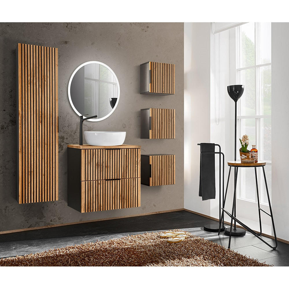 Lomado Badmöbel-Set Braun 160x200x47 cm