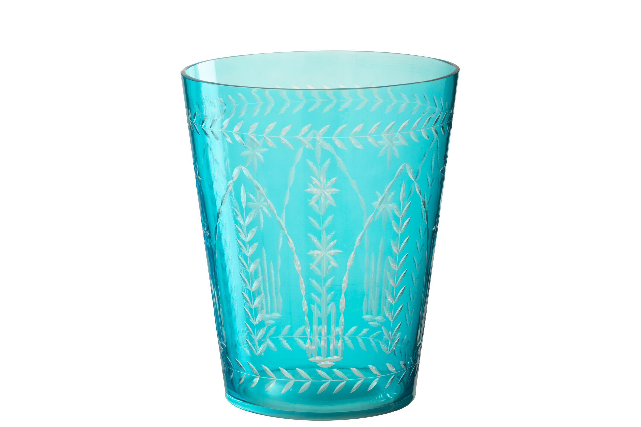 VASE TARIFA - Glas - Blau - Ø 19 cm - Blau, Glas (19/23cm) - J-Line