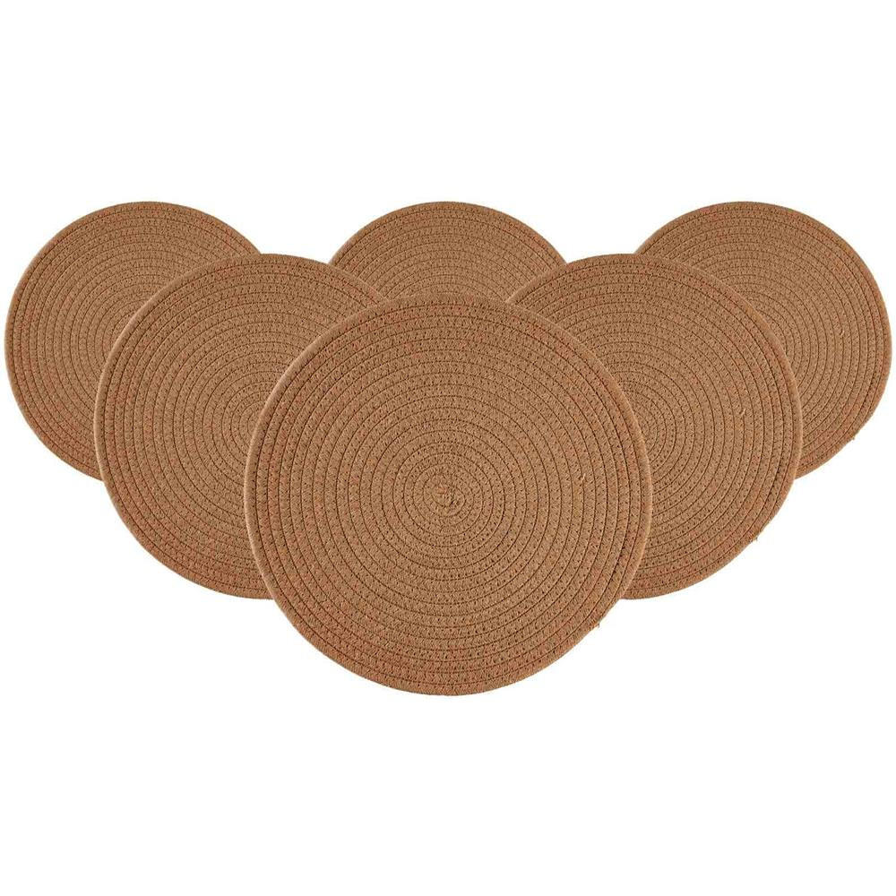 PLATZMATTEN Tavolo Braun ø 35 cm 6er Set - Braun, Textil (35cm) - Ritzenhoff Breker