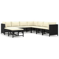 GARTENSET Reitz 9-teilig - Schwarz, Metall - Nettlife