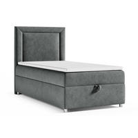 BOXBETT mit Bettkasten Trinity K3-SINGLE Bonellfederkern inkl. Topper - Graphitfarben, Holz/Holzwerkstoff (80/200cm) - Best For Home