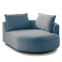 OTTOMANE - modular - Blau/Schwarz, Kunststoff/Textil (126/82/154cm) - home24