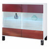 KOMMODE Bari Bordeaux Hochglanz - Bordeaux, Holzwerkstoff (92.5/84.5/35cm) - Vladon