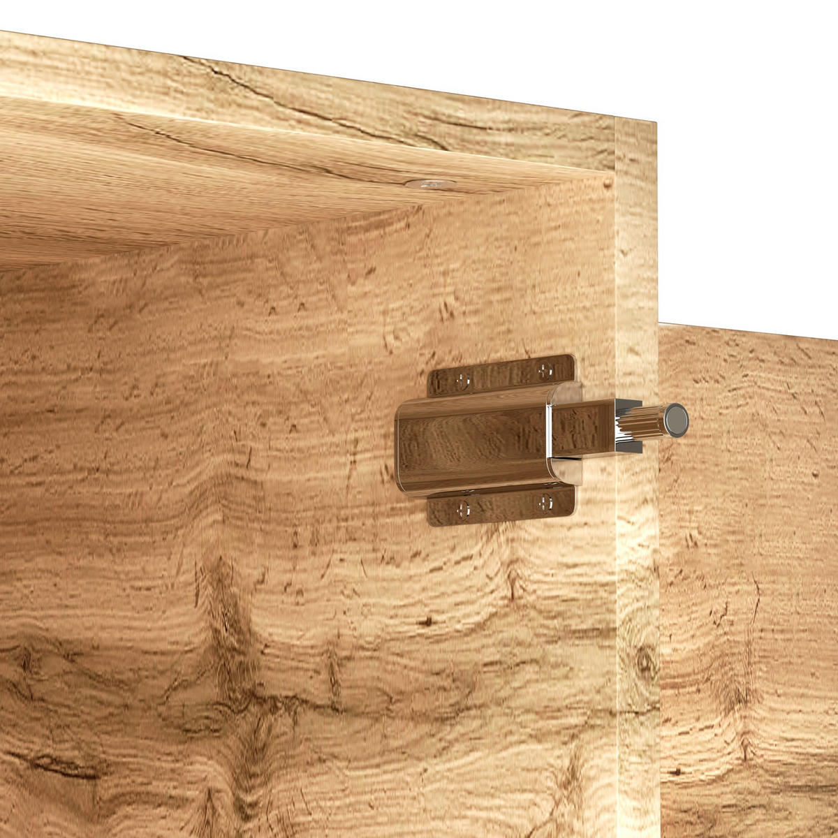 GARDEROBE Garderobenmöbel Flur Kompakt Spiegel Sitzbank Schuhschrank Schubladen Haken - Naturfarben, Glas/Holzwerkstoff (90/190/34.5cm) - EVRYAE