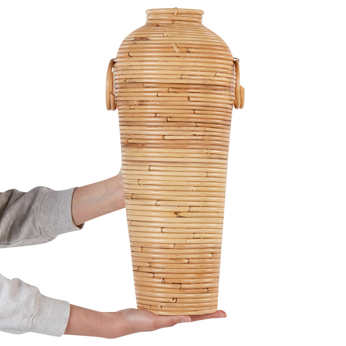 DEKOVASE Rattan natürlich Elatia - Naturfarben, Naturmaterialien (50cm) - Beliani