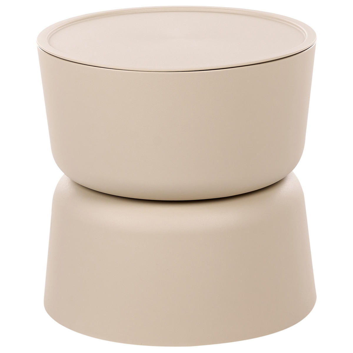 BEISTELLTISCH 2er-Set 32/40 cm Braun Beige - Beige/Braun, Kunststoff (32/32/46cm) - Beliani