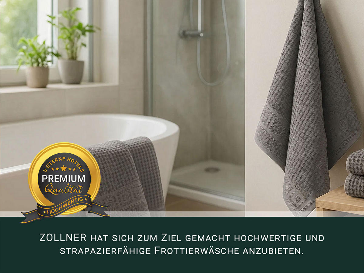 DUSCHTÜCHER, 4er-Set, 70x140 cm, 100% Baumwolle, Grau - Anthrazit, Textil (70/140cm) - Zollner