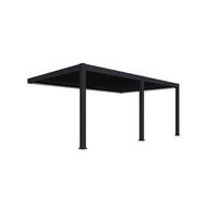 WANDPERGOLA Deluxe Plus Elektrisch Terrassenüberdachung Alu LED 4 x 6 m - Anthrazit, Metall (400/255/600cm) - WEIDE