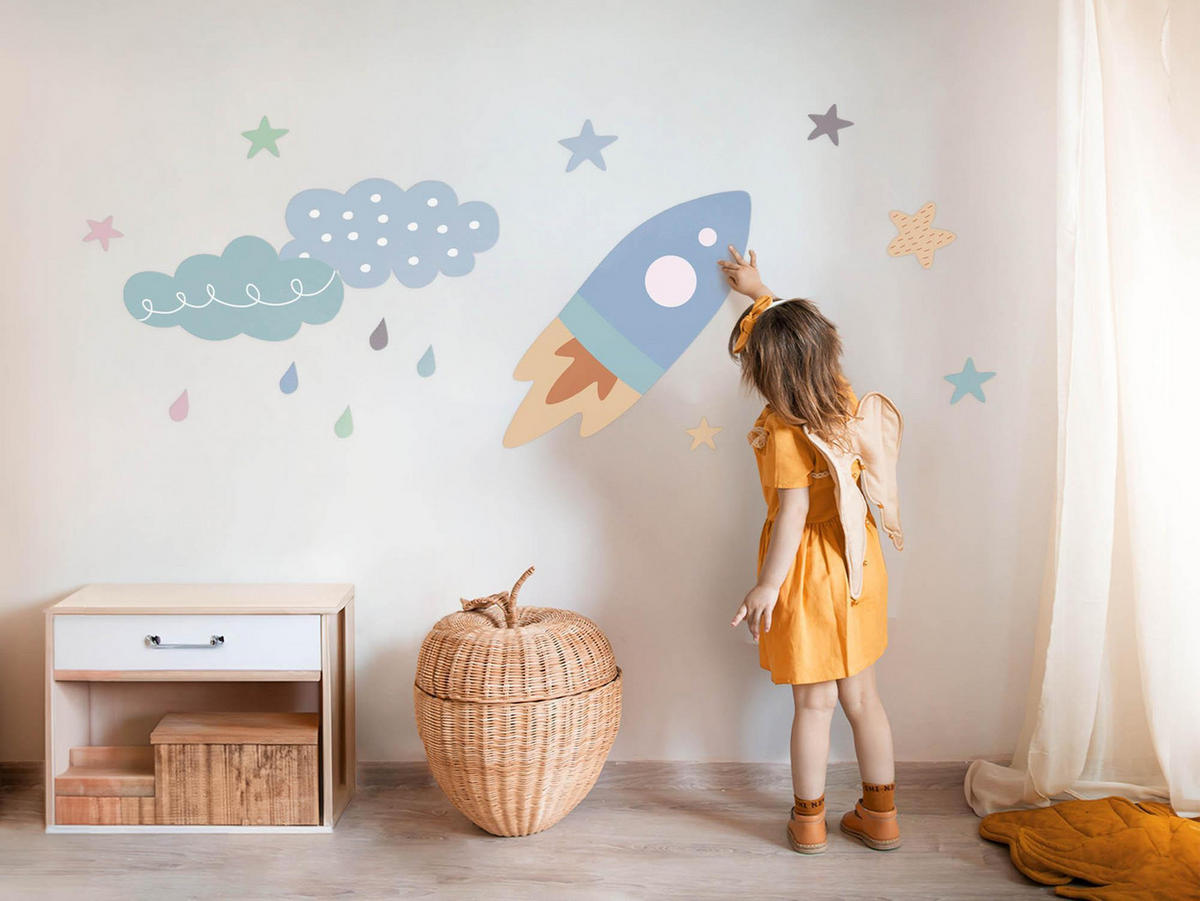 WANDAUFKLEBER 60x100cm - Himmelsraum - Multicolor, Kunststoff (60/100/0.1cm) - Wallfluent