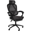 CHEFSESSEL Stoff Schwarz - Schwarz, Kunststoff/Textil (61/135/69cm) - CLP