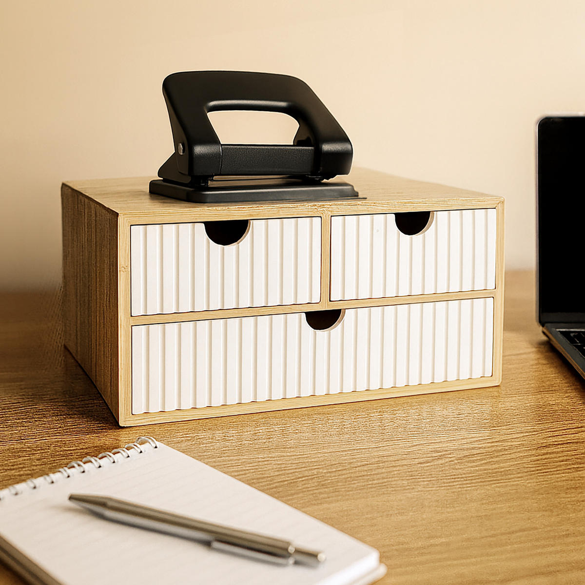 SCHUBLADENBOX - Multicolor, Holz/Holzwerkstoff (20/30/15cm) - Relaxdays