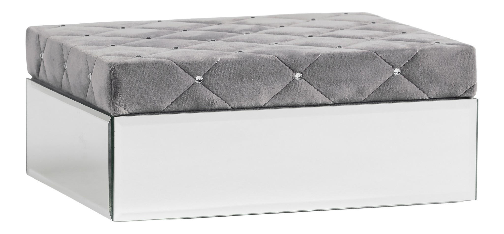 SCHMUCKKÄSTCHEN Pedrera 2 - Hellgrau, Holzwerkstoff (25/9.5/19cm) - home&you