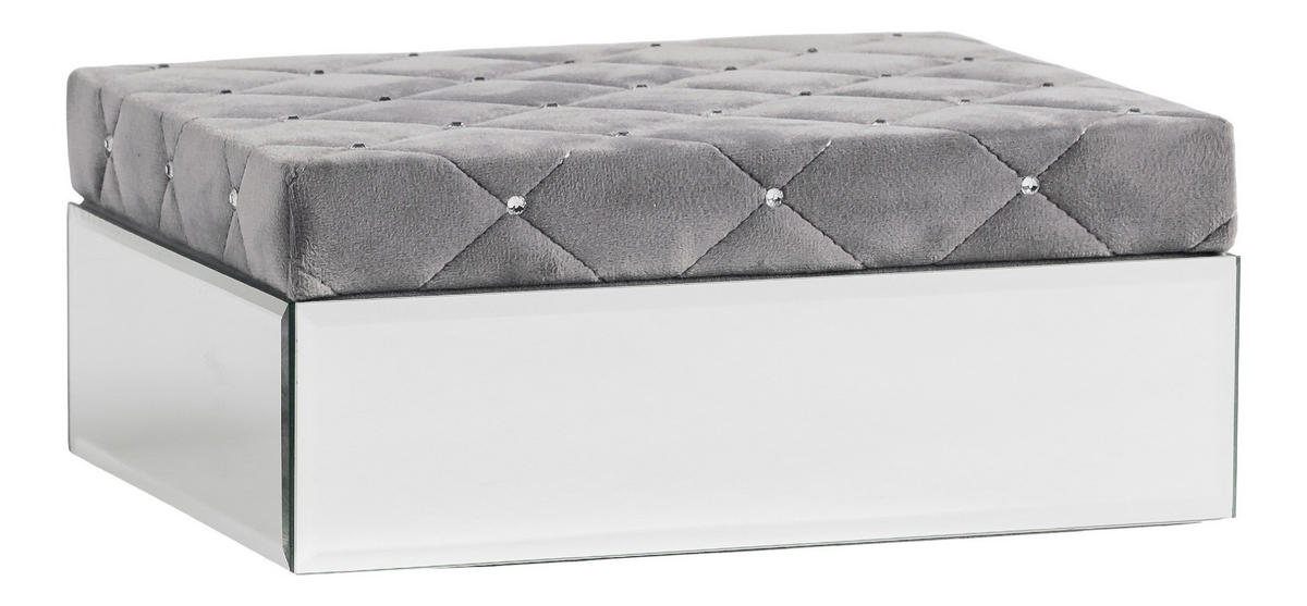 SCHMUCKKÄSTCHEN Pedrera 2 - Hellgrau, Holzwerkstoff (25/9.5/19cm) - home&you