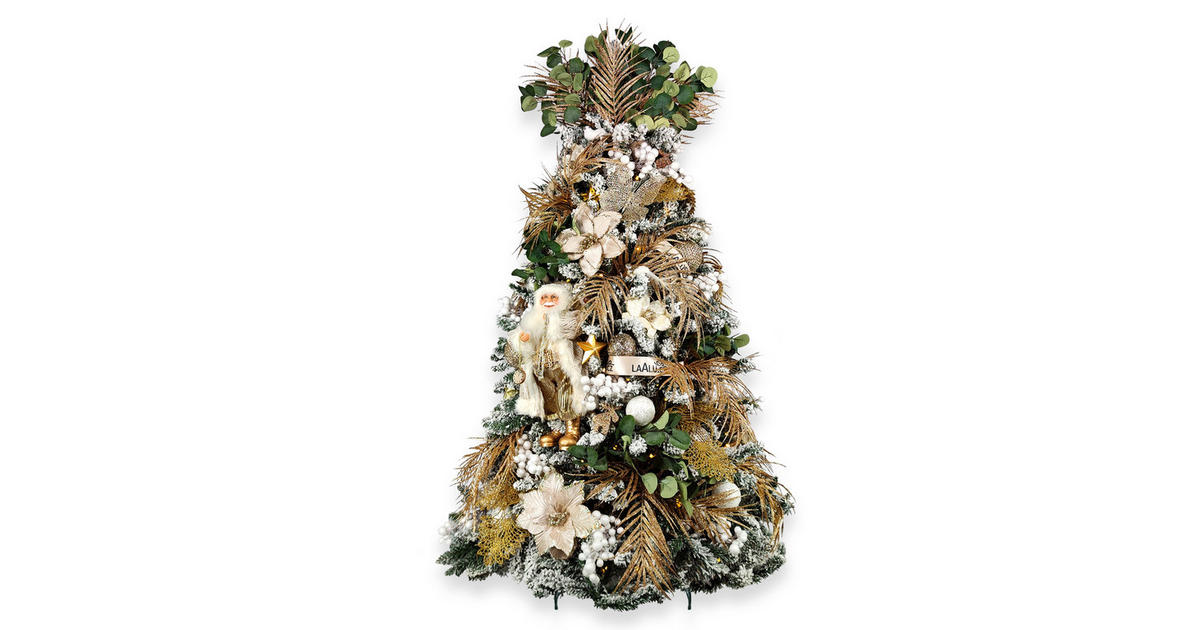 LAALU WEIHNACHTSBAUM geschmckt knstlich mit 106 Ornamenten CHAMPAGNE 210  cm Baum mit Stnder und Weihnachtsschmuck jetzt nur online XXXLutz.de
