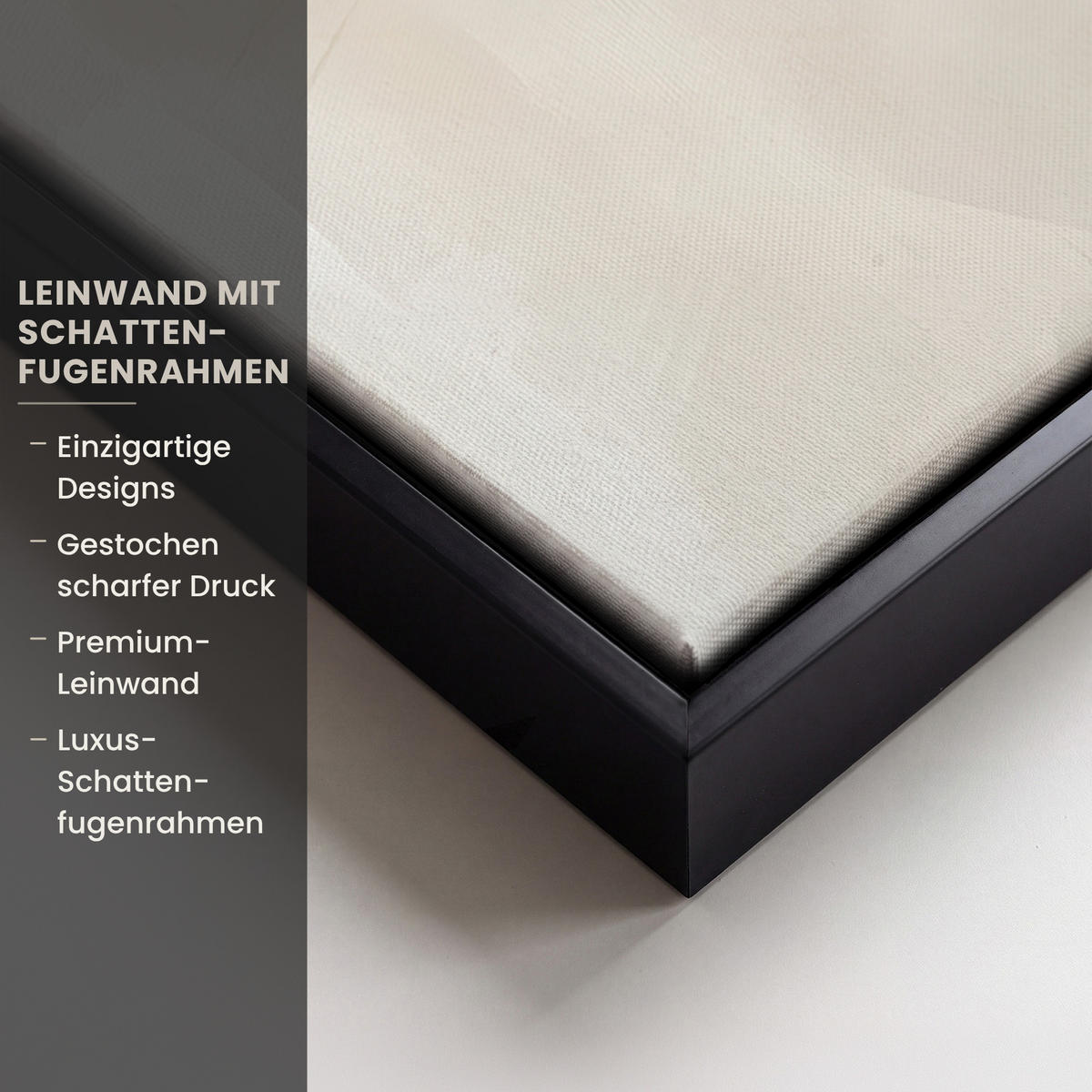LEINWAND Bilder mit Rahmen - Blume - Beige - Farbe - Schatten - 60x80 - Creme, Textil (60/80cm) - MuchoWow