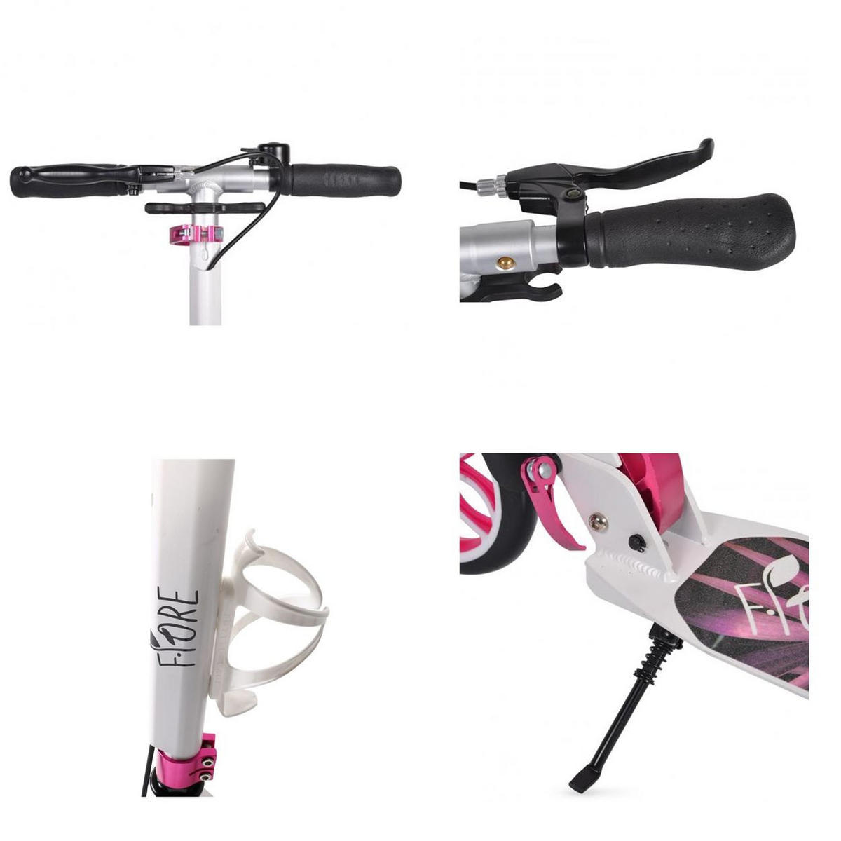 KINDERROLLER Fiore pink Stoßdämpfer Flaschenhalter Bremse bis 100 kg - Pink, Metall (95/41/81cm)