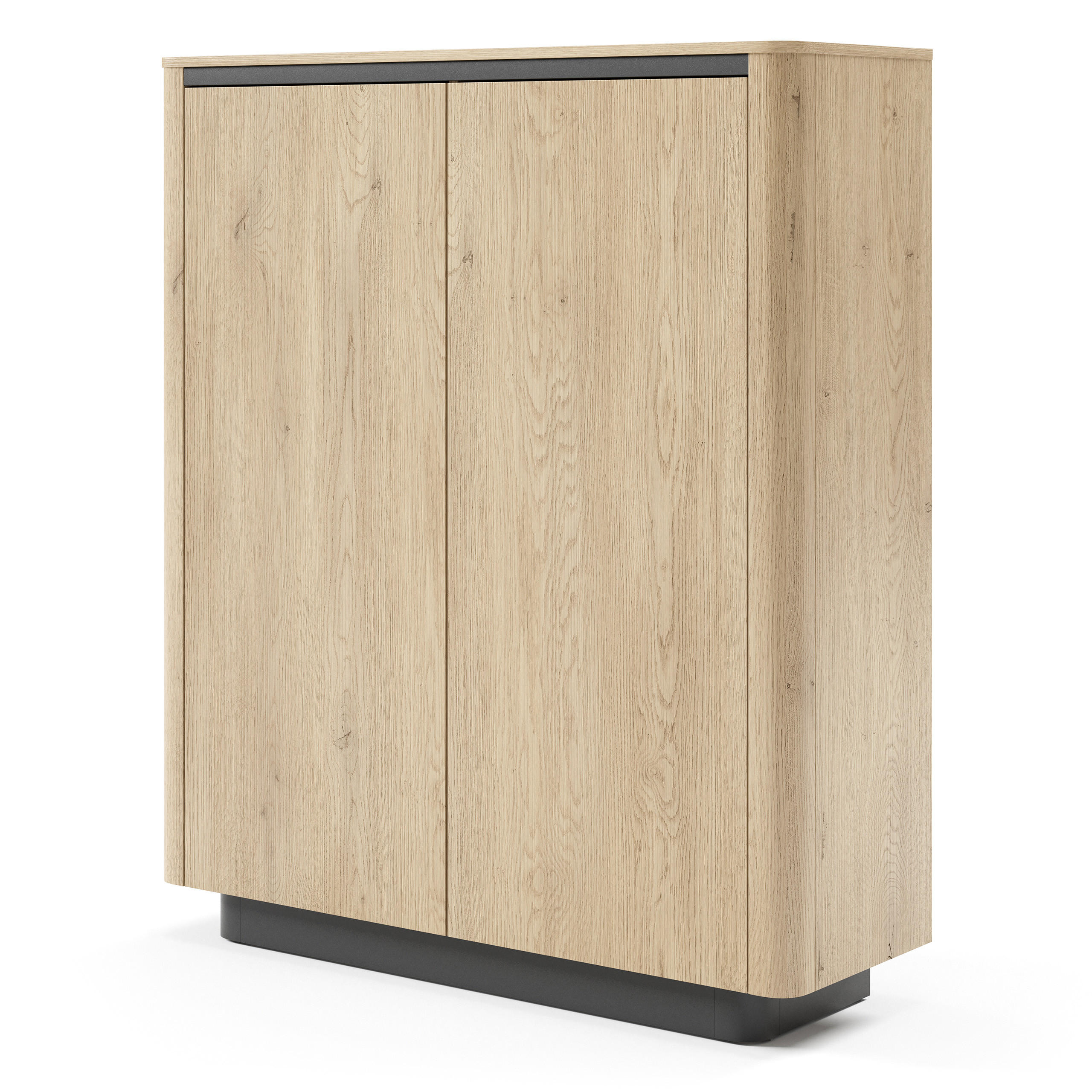 HIGHBOARD OMBRA 113,2/133,1/38,1cm 2 Türen Eichefarben - Eichefarben, Holzwerkstoff (113.2/133.1/38.1cm) - MASSENO