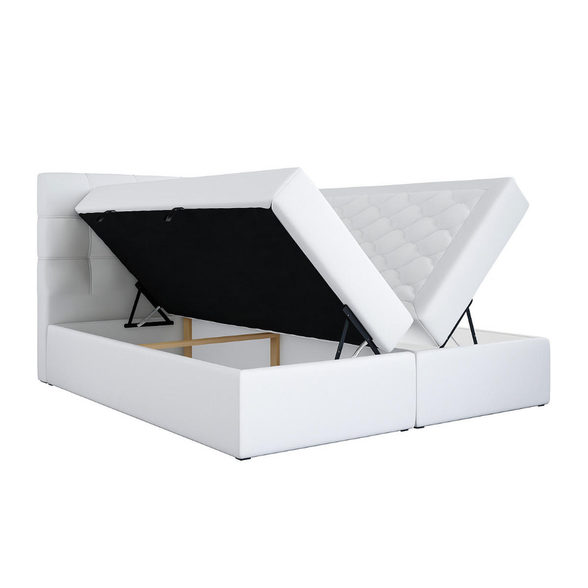 BOXBETT Anna mit Taschenfederkernmatratze und Topper, 120x200, Dunkelgrau, Terra-Stoff - Dunkelgrau, Holzwerkstoff/Kunststoff (120/200cm) - AN-Moebel 4u