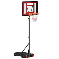 BASKETBALLKORB DE-18522 höhenverstellbar 160-210 cm Schwarz - Schwarz, Metall (45/75cm) - ComfortXL