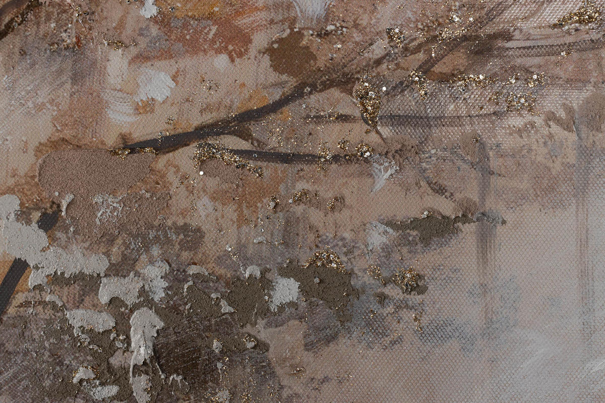 ÖLGEMÄLDE 120/60 cm - Goldfarben/Braun, Holz/Textil (120/60cm) - KUNSTLOFT
