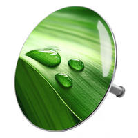 BADEWANNENSTÖPSEL Green Leaf - Grün, Metall (8/10/10cm) - Sanilo