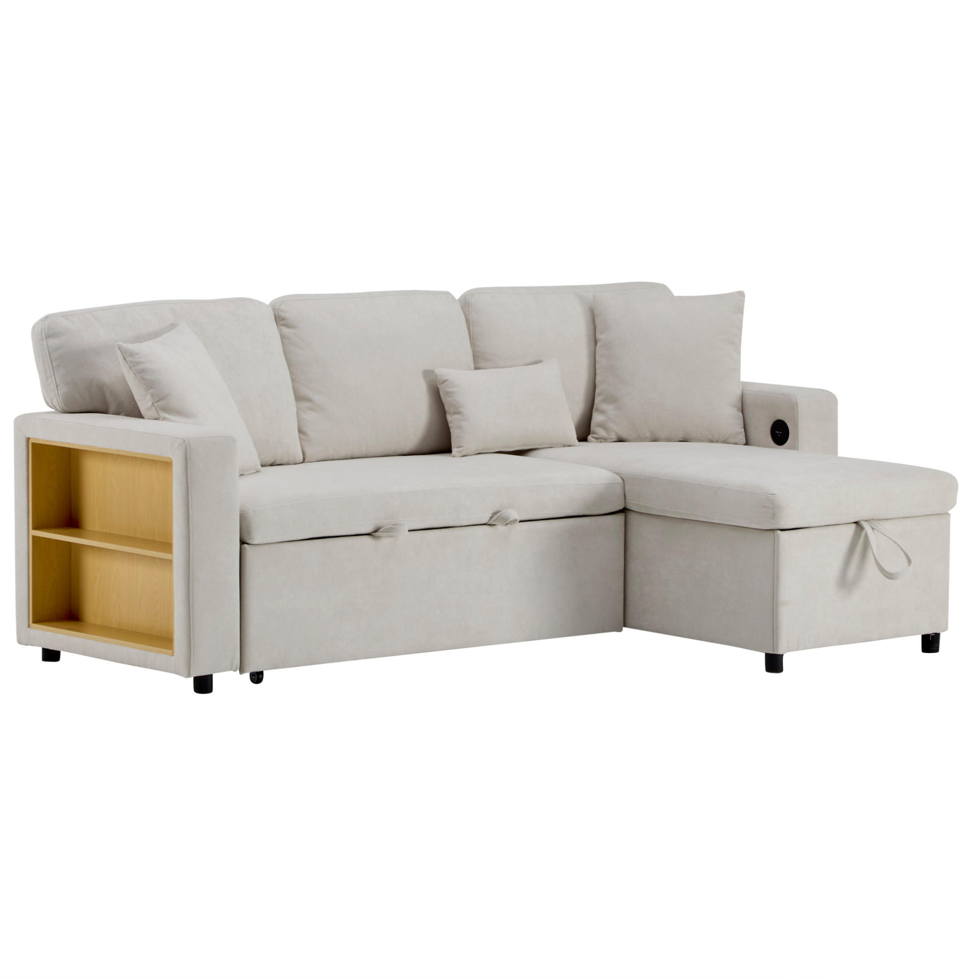 Meubliv Schlafsofa Beige 214x131 cm