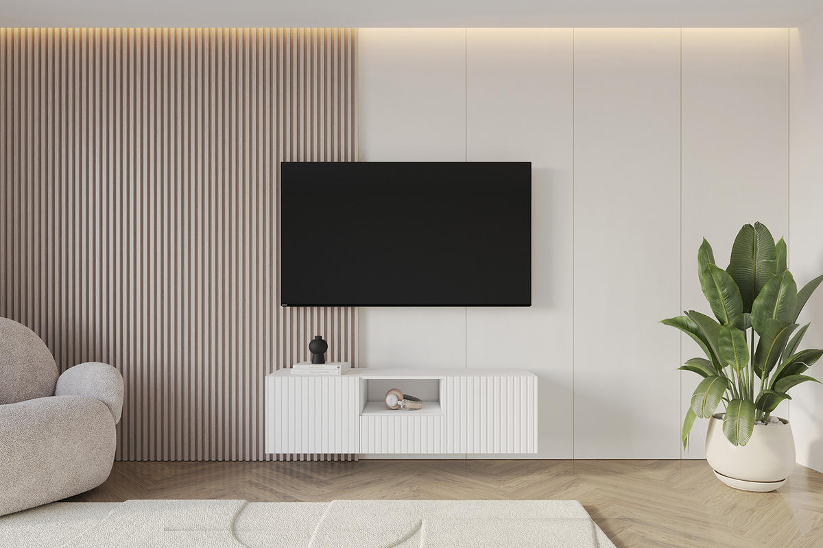 LOWBOARD KITO-W 140x40x41 cm - Weiß - Weiß, Holzwerkstoff (140/40/41cm) - ALTDECOR