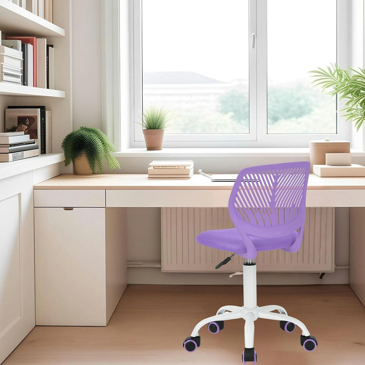 BÜROSTUHL Lila Ergonomisch Verstellbar - Lila, Textil (38.5/87/40cm)